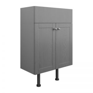 Moods Bickington 600 Grey Ash 2 Door Floor Standing Vanity Unit