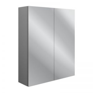 Moods Bickington 600 Grey Ash 2 Door Wall Mounted Mirrored Cabinet