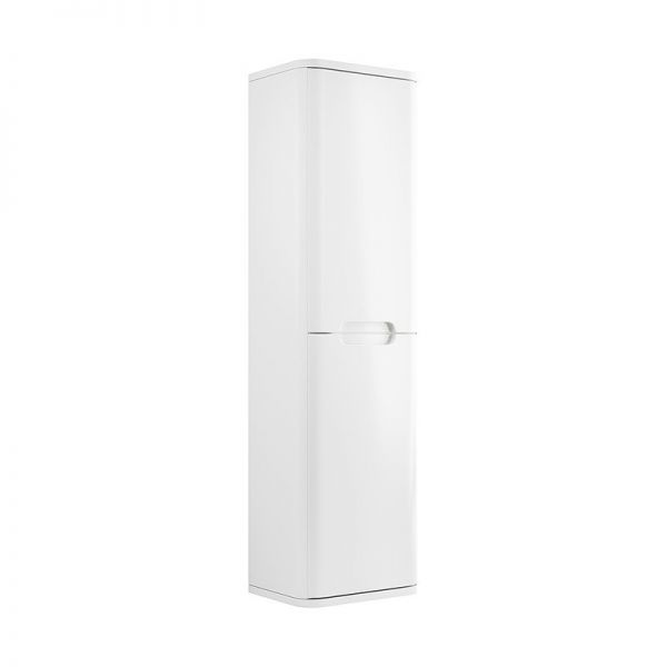 Moods Lapford 2 Door White Gloss Wall Hung Tall Storage Unit