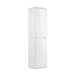 Moods Lapford 2 Door White Gloss Wall Hung Tall Storage Unit