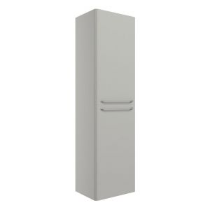 Moods Gabwell Grey Gloss Tall 2 Door Wall Hung Bathroom Storage Unit