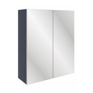 Moods Wembury Indigo Blue 600 x 720mm Two Door Mirrored Bathroom Cabinet