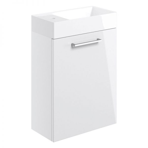 Moods Tempus White Gloss 400 Wall Mounted Unit and Basin