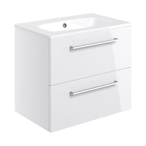 Moods Tempus White Gloss 600 Wall Mounted Unit and Basin