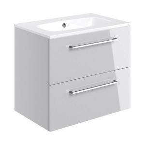 Moods Tempus Grey Gloss 600 Wall Mounted Unit and Basin