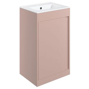 Moods Elmscott 500mm Matt Antique Rose Floor Standing Unit and Basin