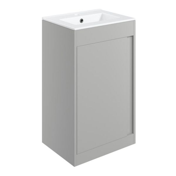 Moods Elmscott 500mm Matt Light Grey Floor Standing Unit and Basin