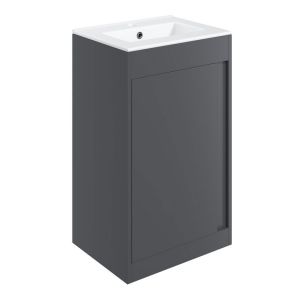 Moods Elmscott 500mm Matt Graphite Grey Floor Standing Unit and Basin