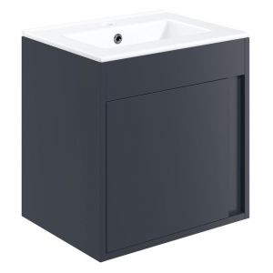 Moods Elmscott 500mm Indigo Blue Wall Mounted Unit and Basin