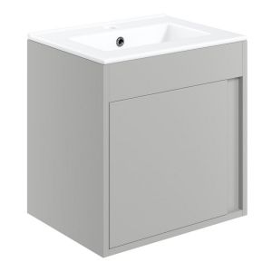 Moods Elmscott 500mm Matt Light Grey Wall Mounted Unit and Basin