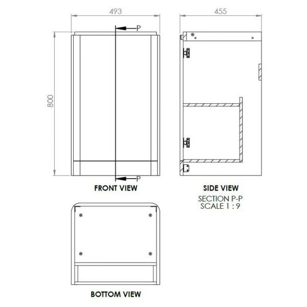 Moods Lapford Sage Green 500mm Floor Standing Cloakroom Vanity Unit and Ceramic Basin #2
