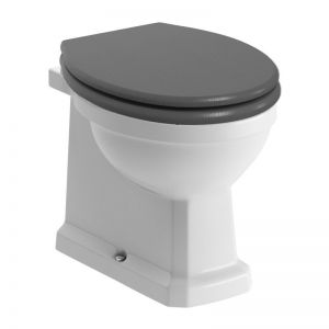 Moods Classico Back To Wall Toilet Pan Inc Grey Ash Seat and Cover