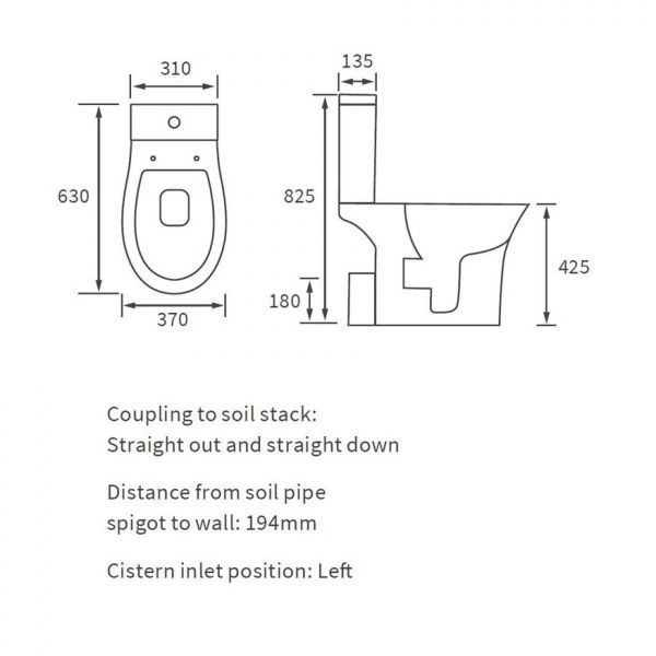 Moods Alessa Rimless Open Back Close Coupled Toilet #2
