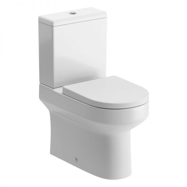 Moods Laura Fully Shrouded Close Coupled WC Inc Soft Close Toilet Seat
