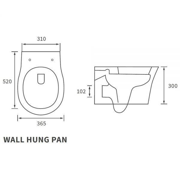 Moods Alessa Rimless Wall Hung Toilet #4
