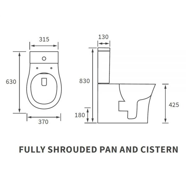 Moods Alessa Rimless Closed Back Close Coupled Toilet #4