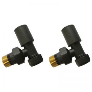 Moods Anthracite Angled Radiator Valves
