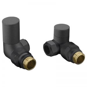 Moods Anthracite Corner Radiator Valves