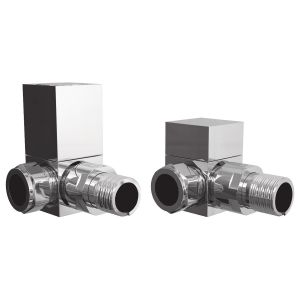 Moods Chrome Corner Square Radiator Valves