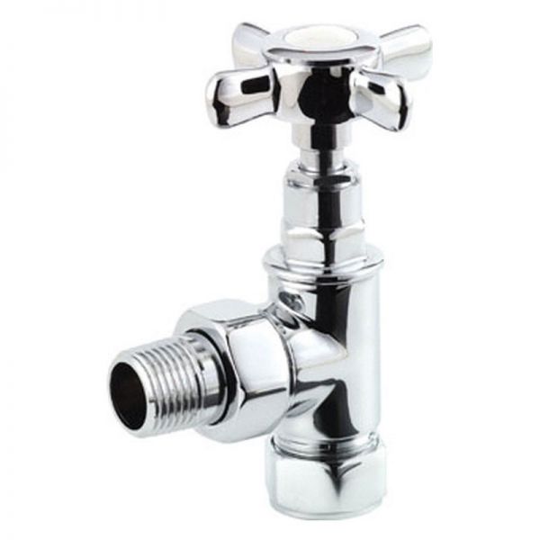 Moods Chrome Angled Crosshead Radiator Valves
