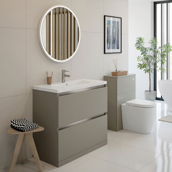 Moods Chelston 600 Latte Floor Standing Vanity Unit and Basin #2