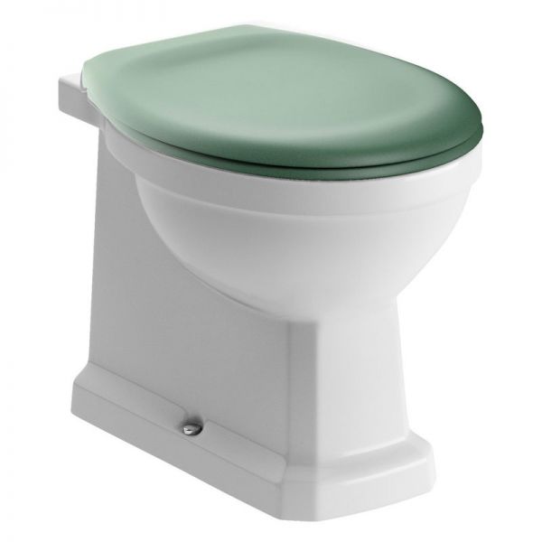 Moods Classico Back To Wall Toilet with Sage Green Seat