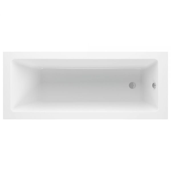 Moods Sulu Square Supercast Single Ended Acrylic Bath 1700 x 700mm