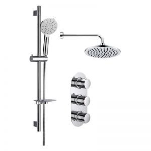 Moods Patras Chrome Two Outlet Thermostatic Shower Pack