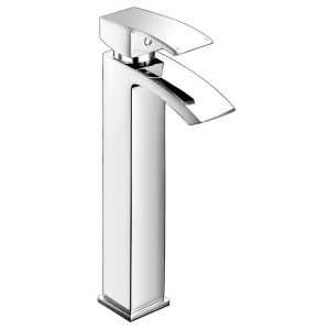 Moods Excelsior Deck Mounted Chrome Tall Basin Mixer Tap with Waste