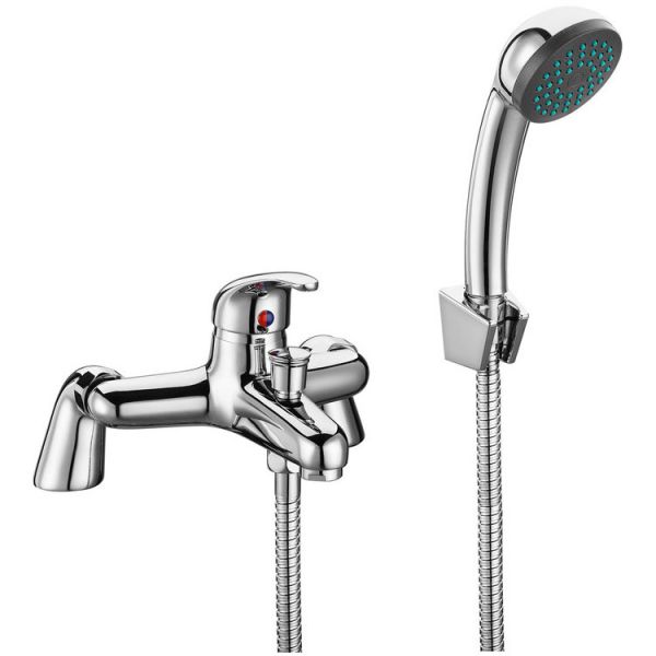 Moods Thormaby Deck Mounted Chrome Bath Shower Mixer Tap Kit