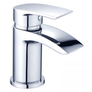 Moods Pecos Deck Mounted Chrome Cloakroom Basin Mixer Tap with Waste