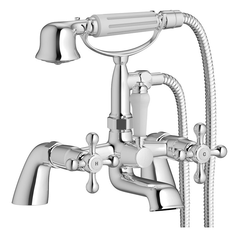 Moods Deco Deck Mounted Chrome Bath Shower Mixer Tap MOOD105752