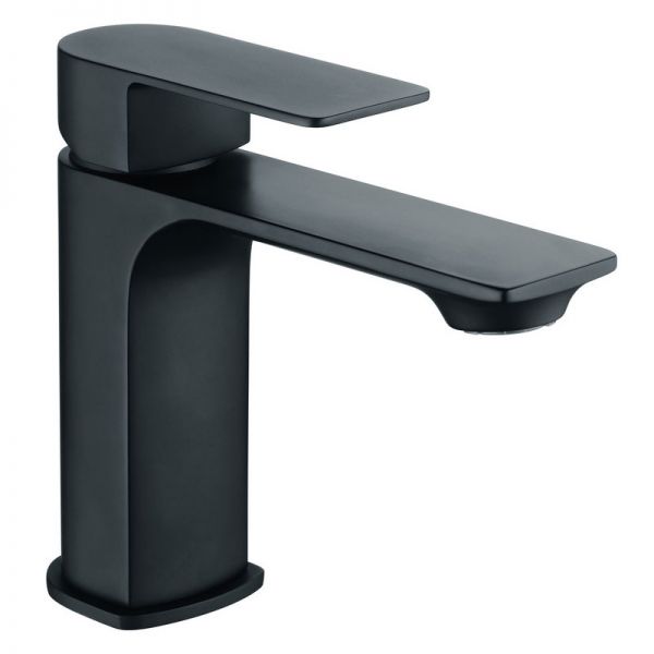 Moods Adelaide Deck Mounted Matt Black Basin Mixer Tap with Waste