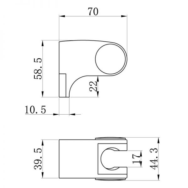 Moods Chrome Round Wall Bracket #2