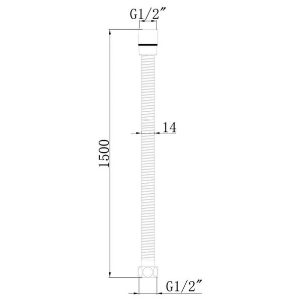 Moods 1500mm Long Stainless Steel Shower Hose #2