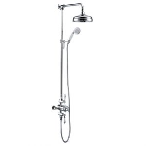 Moods Traditional Exposed Two Outlet Shower Kit with Riser and Overhead Shower