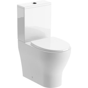 Moods Fuschia Rimless Close Coupled WC Inc Soft Close Toilet Seat