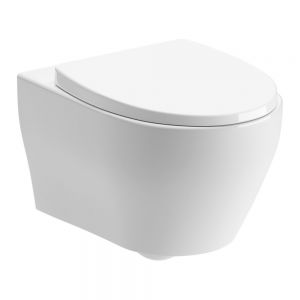 Moods Fuschia Rimless Wall Hung WC Inc Soft Close Toilet Seat