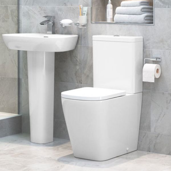 Moods Linden Rimless Comfort Height Open Back Close Coupled Toilet #3