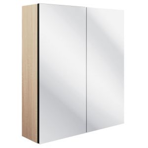 Moods Surface Matt Graphite Grey 600mm 2 Door Mirrored Bathroom Cabinet