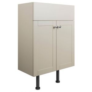 Moods Bickington 500 Matt Latte 2 Door Floor Standing Vanity Unit