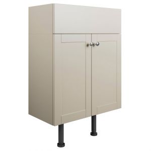 Moods Bickington 600 Matt Latte 2 Door Floor Standing Vanity Unit