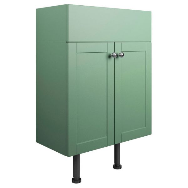 Moods Bickington 500 Matt Sage Green 2 Door Floor Standing Vanity Unit