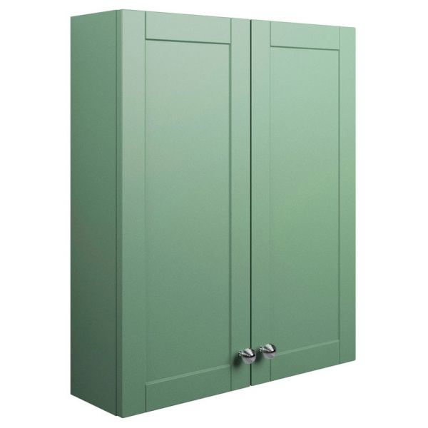 Moods Bickington 600 Matt Sage Green 2 Door Wall Mounted Storage Unit