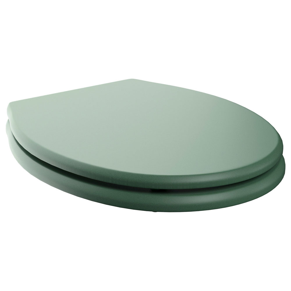 Moods Bickington Matt Sage Green Soft Close Toilet Seat and Cover
