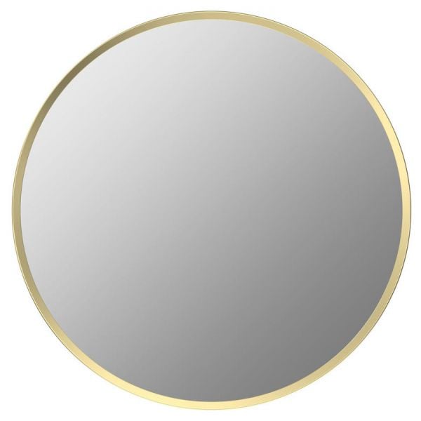 Moods Zeal 600mm Round Mirror Brushed Brass