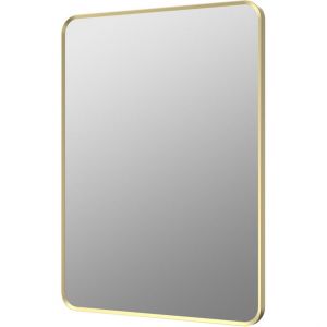 Moods Zeal 800 x 600 Rectangular Bathroom Mirror Brushed Brass