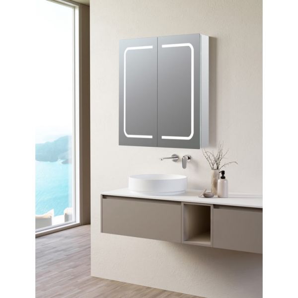 Moods Sapporo 700 x 600 Rectangular LED 2 Door Cabinet #3
