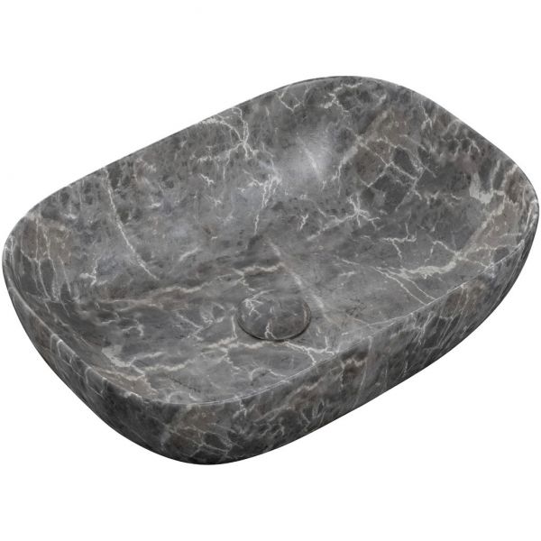 Moods Orion 460 x 330mm Grey Marble Effect Ceramic Countertop Basin