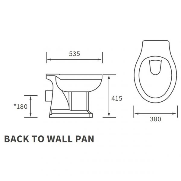 Moods Classico Back To Wall Pan And Soft Close Seat with  Brushed Brass Fixings #2